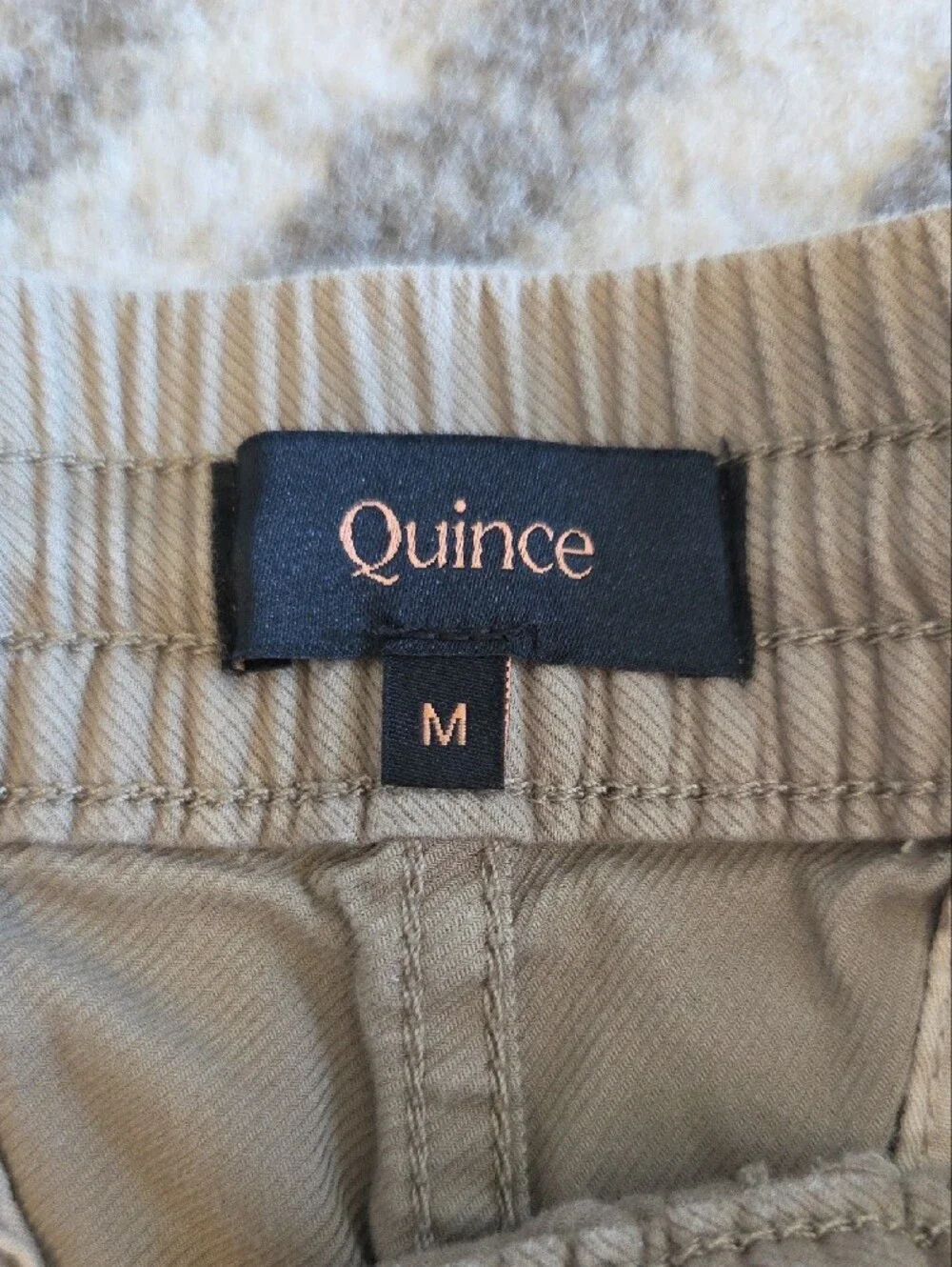 Quince Men's Flat Front Drawstring Shorts in Light Tan M